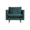 Fauteuil Rodéo Classic Velvet Teal Bleu Canard Matelassé