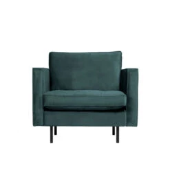 Fauteuil Rodéo Classic Velvet Teal Bleu Canard Matelassé