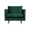 Fauteuil Rodéo Classic Velvet Vert Forêt Matelassé