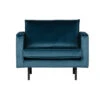 Fauteuil Rodéo Velvet Bleu