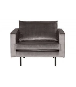 Fauteuil Rodéo Velvet Taupe