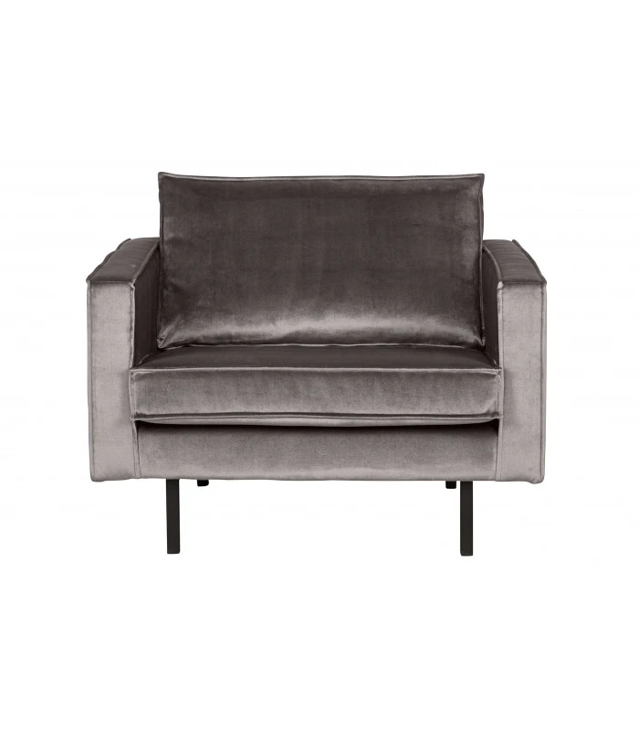 Fauteuil Rodéo Velvet Taupe 1 Fauteuil Rodéo Velvet Taupe