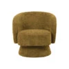 Fauteuil Rondeur Chenille Tissé Pivotant Kaki