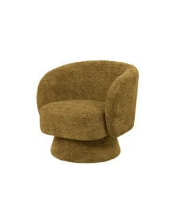 Fauteuil Rondeur Chenille Tissé Pivotant Kaki -Magasin De Meubles De Qualité fauteuil rondeur chenille tisse pivotant kaki 2