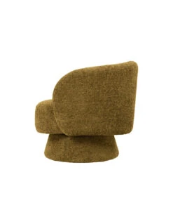 Fauteuil Rondeur Chenille Tissé Pivotant Kaki -Magasin De Meubles De Qualité fauteuil rondeur chenille tisse pivotant kaki 3