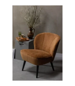 Fauteuil Sara Velours Cognac -Magasin De Meubles De Qualité fauteuil sara velours cognac 11