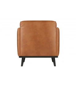 Fauteuil Statement Cognac Cuir Recyclé -Magasin De Meubles De Qualité fauteuil statement cognac cuir recycle 4