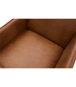 Fauteuil Statement Cognac Cuir Recyclé -Magasin De Meubles De Qualité fauteuil statement cognac cuir recycle 5