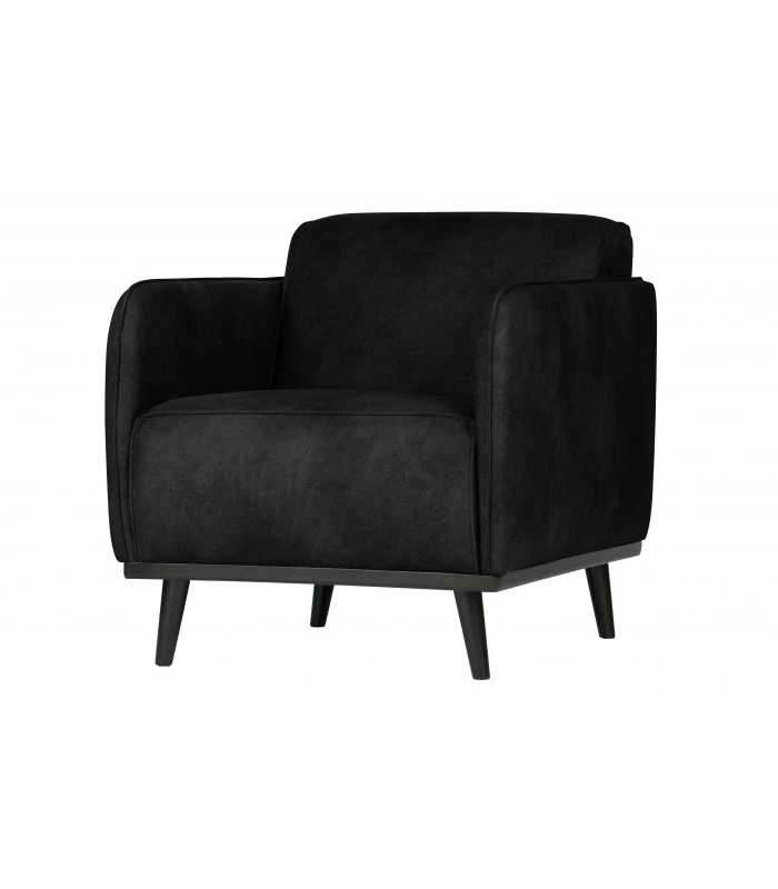 Fauteuil Statement Suédine Noire 2 Fauteuil Statement Suédine Noire – Image 2