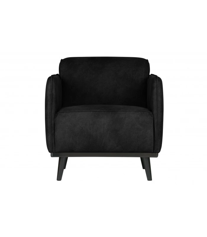 Fauteuil Statement Suédine Noire 1 Fauteuil Statement Suédine Noire