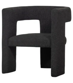 Fauteuil Tiwa Bouclé Gris Foncé