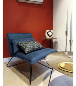 Fauteuil Trinita Bleu Nuit -Magasin De Meubles De Qualité fauteuil trinita bleu nuit 5