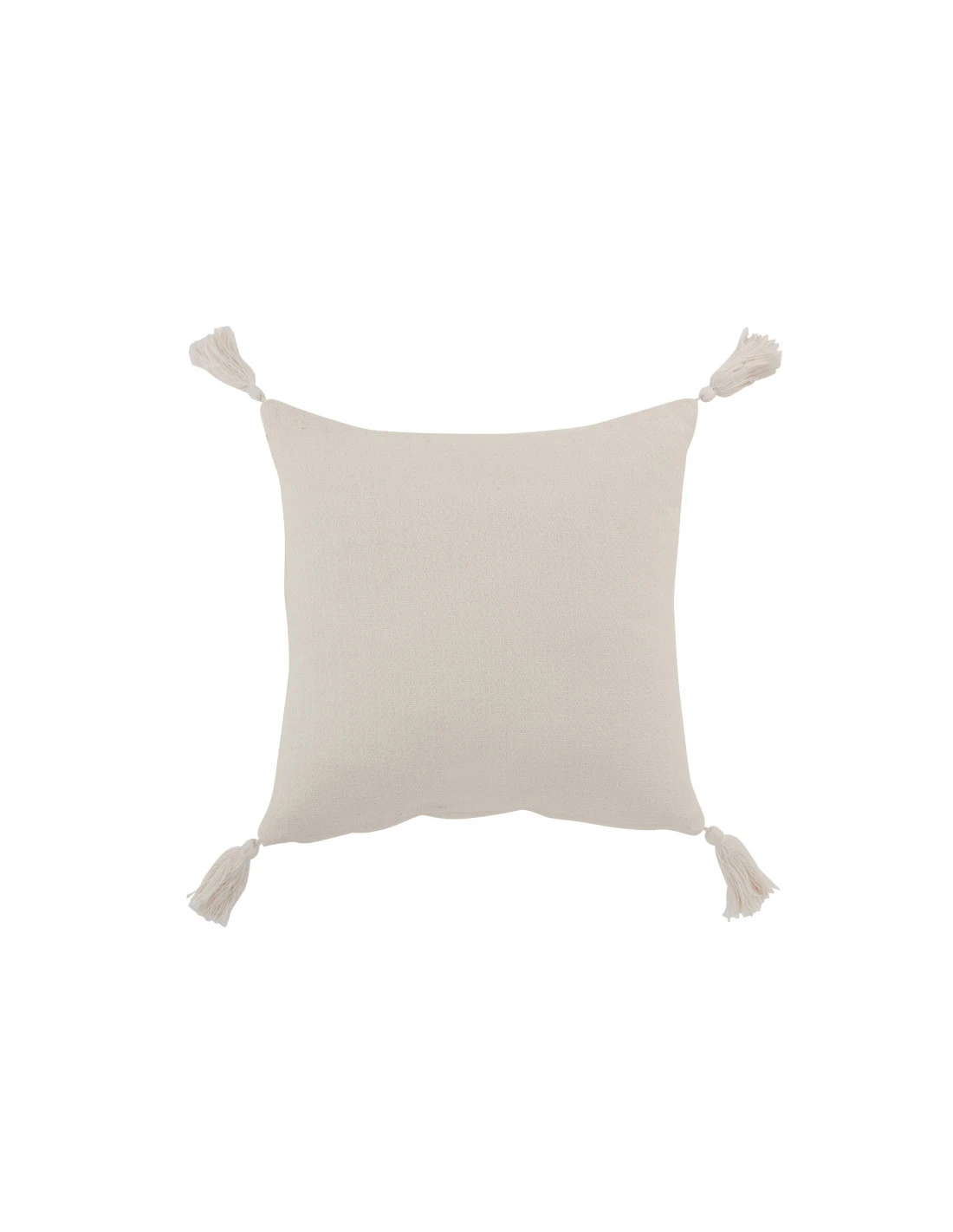 Fleur De Coussin + Pompons En Coton Blanc 2 Fleur De Coussin + Pompons En Coton Blanc – Image 2