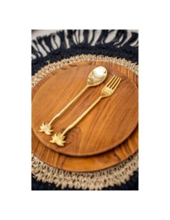 Fourchette Palmier - Or -Magasin De Meubles De Qualité fourchette palmier or 2