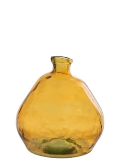 Grand Vase En Verre Ocre Laura