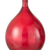 Grand Vase En Verre Rouge