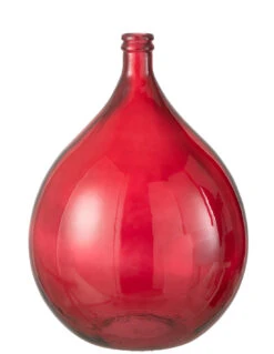 Grand Vase En Verre Rouge