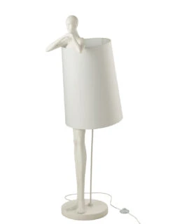 Homme Lampe Poly Blanc