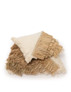 Housse De Coussin En Raphia Et Coton - Blanc Naturel - 60x60 -Magasin De Meubles De Qualité housse de coussin en raphia et coton blanc naturel 60x60 7