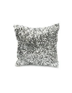 Housse De Coussin Pailletée - Argent - 40x40