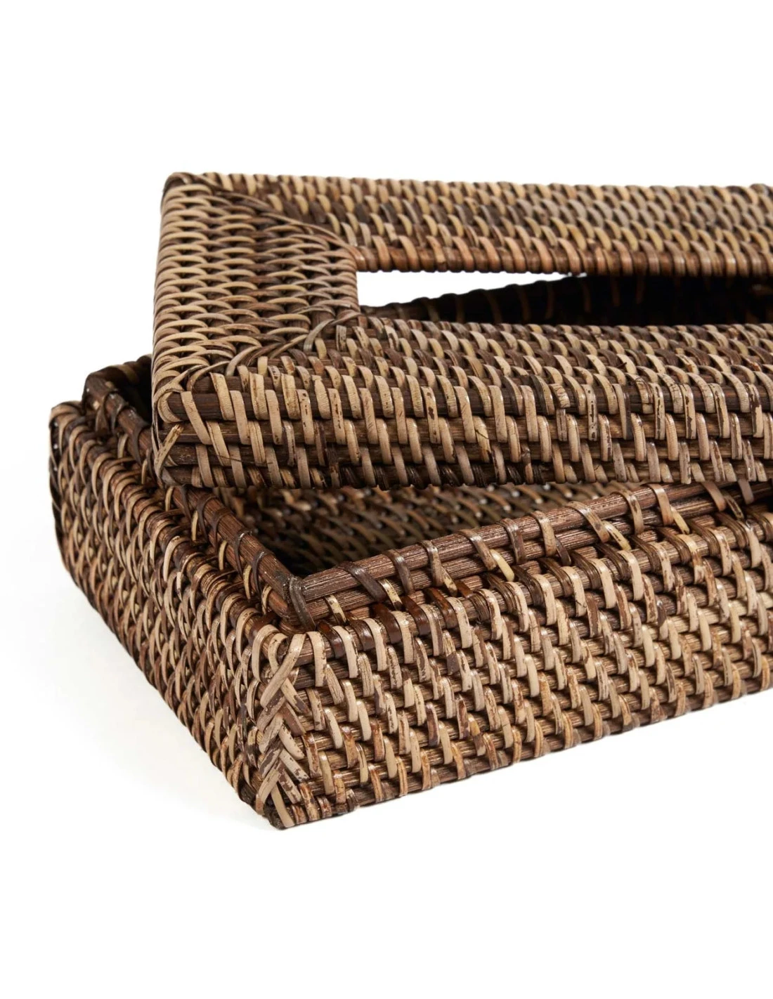 La Boîte à Mouchoirs Classique En Rotin - Marron Naturel 5 La Boîte à Mouchoirs Classique En Rotin - Marron Naturel – Image 5