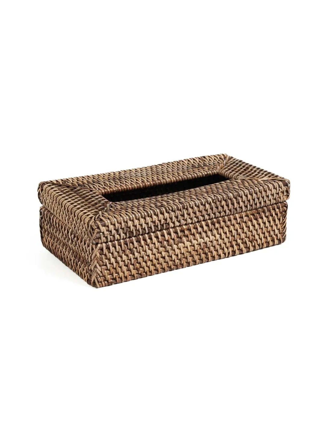 La Boîte à Mouchoirs Classique En Rotin - Marron Naturel 1 La Boîte à Mouchoirs Classique En Rotin - Marron Naturel