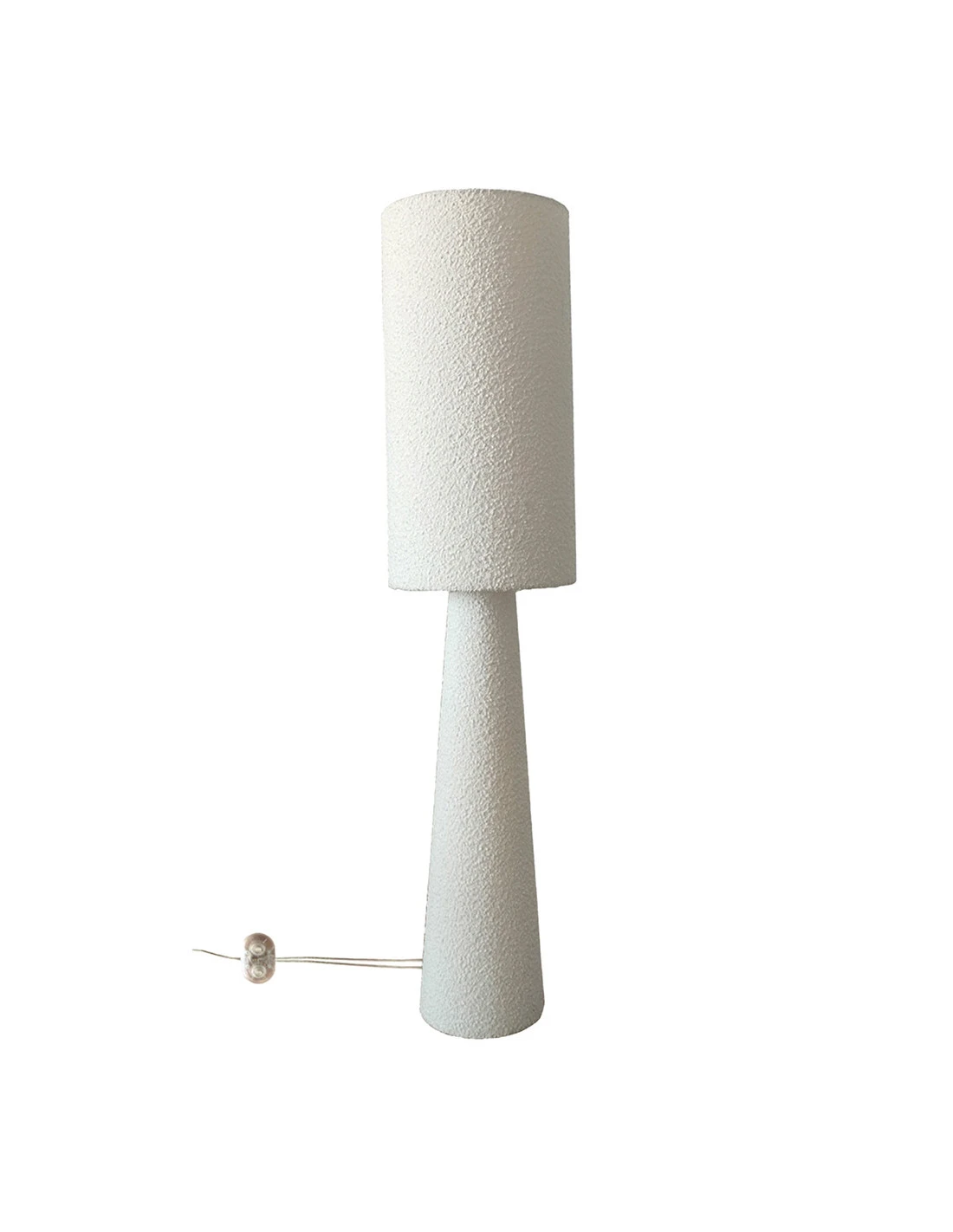 Lampadaire Saturne Bouclette Blanc H130cm 1 Lampadaire Saturne Bouclette Blanc H130cm