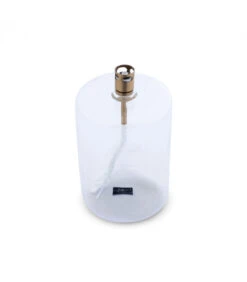 Lampe à Huile Cylindre Laitonnée 10cm L