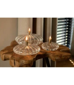 Lampe à Huile Galet Elégante Laitonnée 14cm M -Magasin De Meubles De Qualité lampe a huile galet elegante laitonnee 14cm m 2