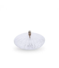 Lampe à Huile Galet Elégante Laitonnée 18cm L