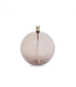 Lampe à Huile Ronde Champagne Chromée 13cm L