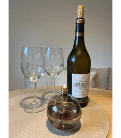 Lampe à Huile Ronde Champagne Chromée 13cm L -Magasin De Meubles De Qualité lampe a huile ronde champagne chromee 13cm l 3