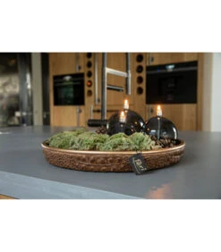 Lampe à Huile Ronde Grise Chromée 11cm M -Magasin De Meubles De Qualité lampe a huile ronde grise chromee 11cm m 4