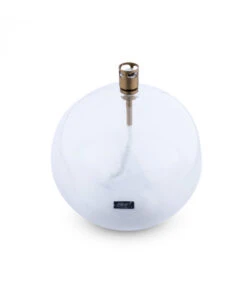 Lampe à Huile Ronde Laitonnée 13cm L