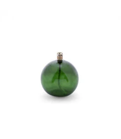 Lampe à Huile Ronde Verte Chromée 11cm M