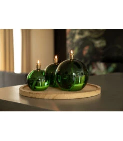 Lampe à Huile Ronde Verte Chromée 9cm S -Magasin De Meubles De Qualité lampe a huile ronde verte chromee 9cm s 2