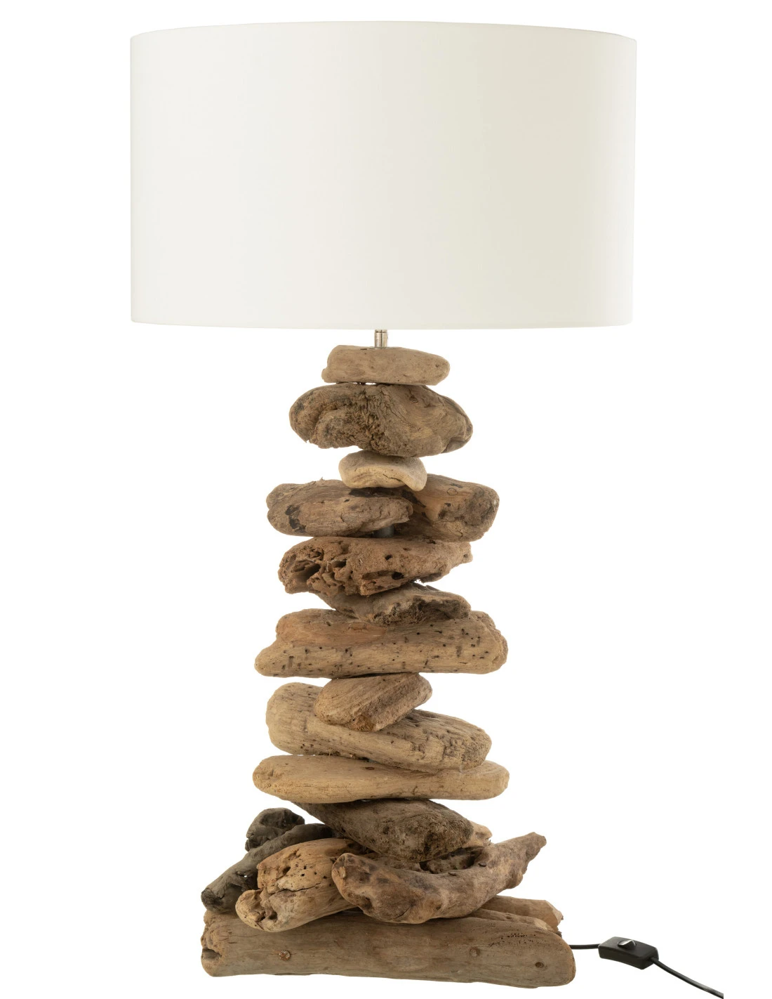 Lampe + Abat-jour En Bois Flotté Naturel/beige, Petit 1 Lampe + Abat-jour En Bois Flotté Naturel/beige, Petit