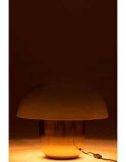 Lampe Champignon En Fer Blanc/Or Grande -Magasin De Meubles De Qualité lampe champignon en fer blancor grande 2