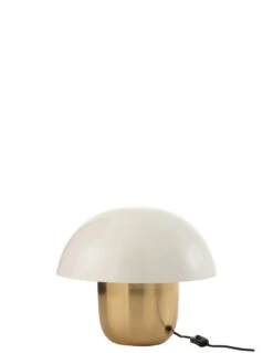 Lampe Champignon En Fer Blanc/Or Petit