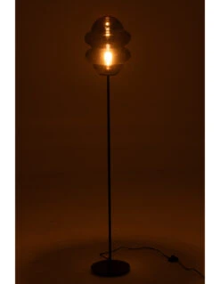 Lampe De Sol Cuillère En Verre Gris -Magasin De Meubles De Qualité lampe de sol cuillere en verre gris 2