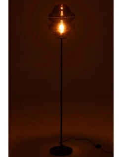 Lampe De Sol Cuillère En Verre Miel Marron -Magasin De Meubles De Qualité lampe de sol cuillere en verre miel marron 2