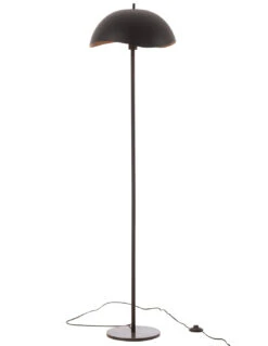 Lampe De Sol En Métal/marbre Noir