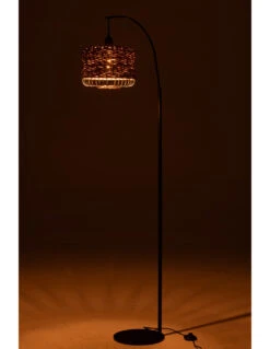 Lampe De Sol Lanterne En Métal Naturel -Magasin De Meubles De Qualité lampe de sol lanterne en metal naturel 2