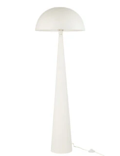 Lampe De Table Champignon En Métal Blanc Mat Grande