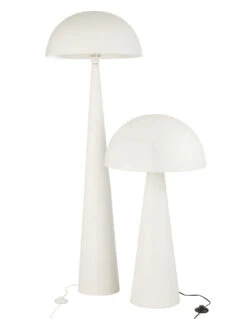 Lampe De Table Champignon En Métal Blanc Mat Grande -Magasin De Meubles De Qualité lampe de table champignon en metal blanc mat grande 3