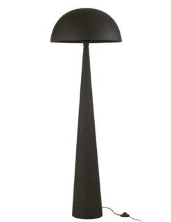 Lampe De Table Champignon En Métal Noir Mat