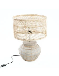 Lampe De Table De Kythira - Gris Béton Naturel -Magasin De Meubles De Qualité lampe de table de kythira gris beton naturel 3