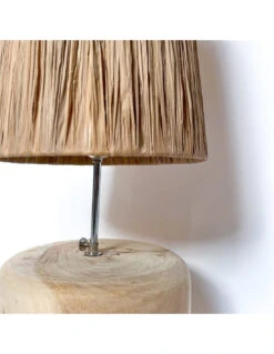 Lampe De Table En Bois De Teck De Grass - Naturel -Magasin De Meubles De Qualité lampe de table en bois de teck de grass naturel 3