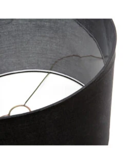 Lampe De Table En Bois De Teck - Naturel Noir -Magasin De Meubles De Qualité lampe de table en bois de teck naturel noir 3