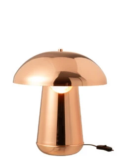 Lampe De Table En Métal Cuivre Champignon